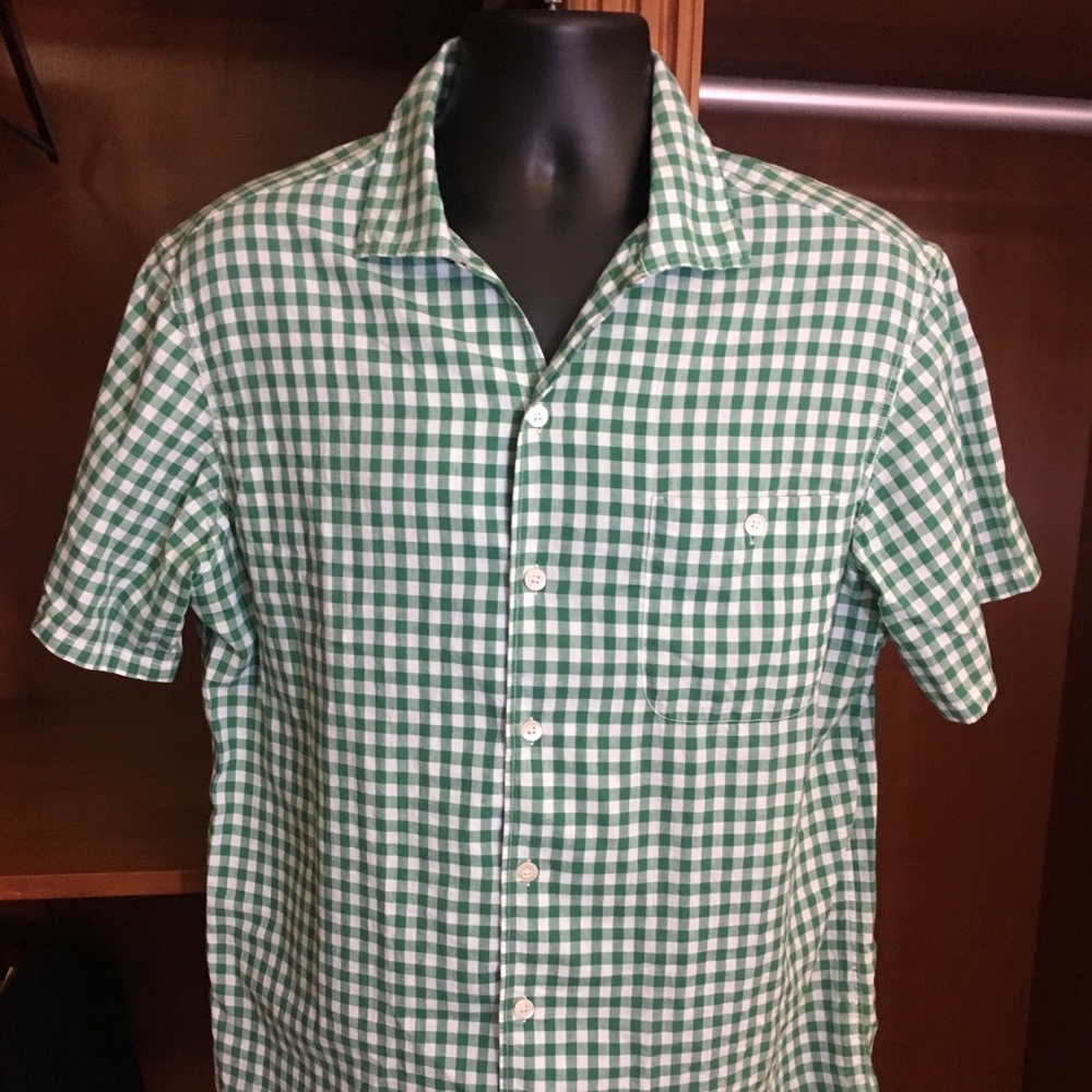Ralph Lauren green/white summer weight SS shirt